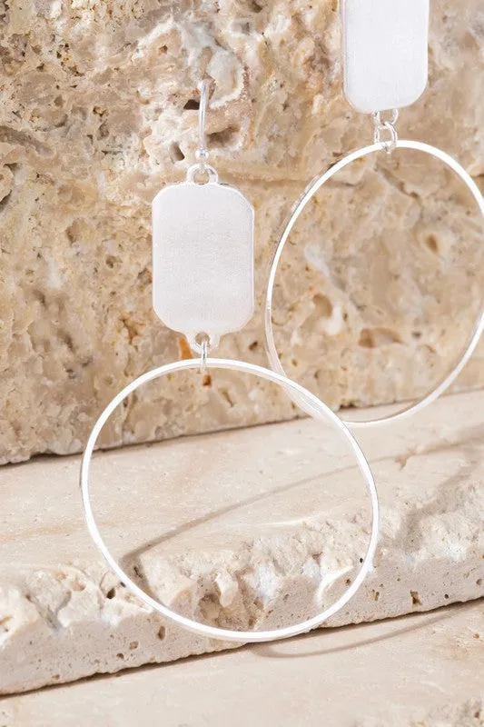 Rectangle & Hoops - Silver