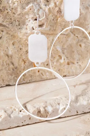 Rectangle & Hoops - Silver