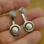 Red Garnet Zircon Stud Earrings 925 Sterling Silver Hadar Designers (MS) y