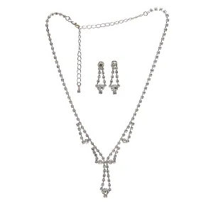 Rhinestone Necklace & Earrings
