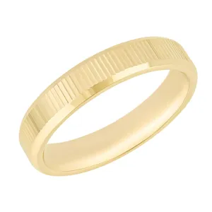 Ridged Textured 9ct Gold Band