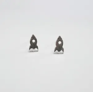 Rocket Ship Stud Earrings in Sterling Silver