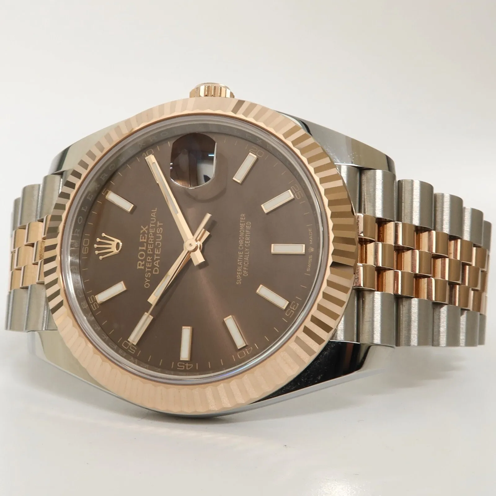 Rolex Datejust 41 Chocolate Dial 18kt Rose Gold & Stainless Steel Jubilee 126331