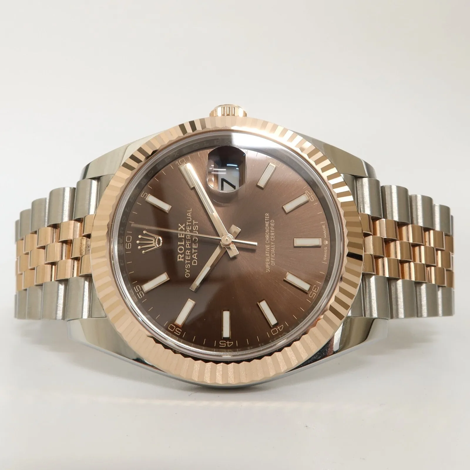 Rolex Datejust 41 Chocolate Dial 18kt Rose Gold & Stainless Steel Jubilee 126331