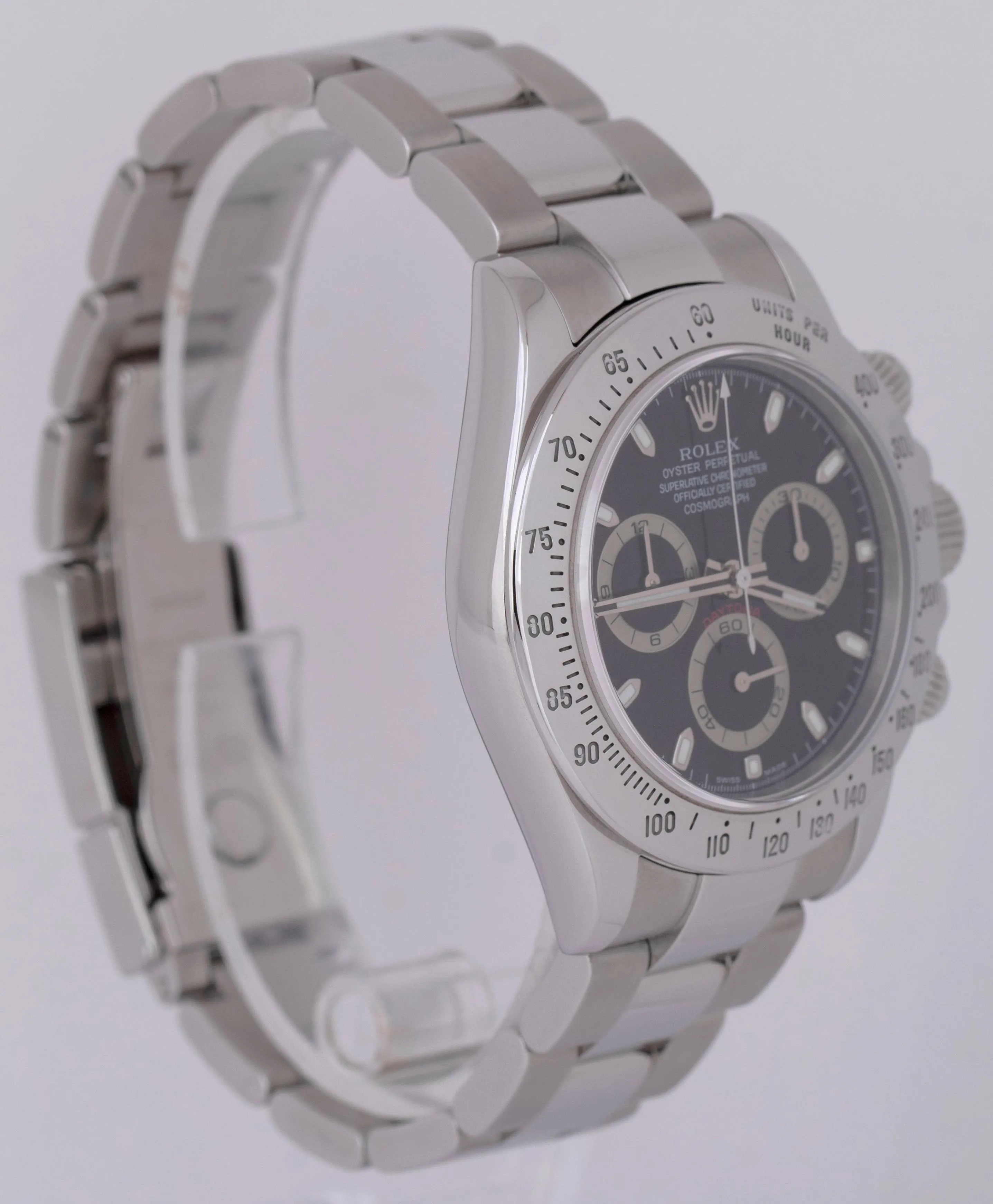 Rolex Daytona Cosmograph BLACK Chronograph Stainless Steel 40mm Watch 116520