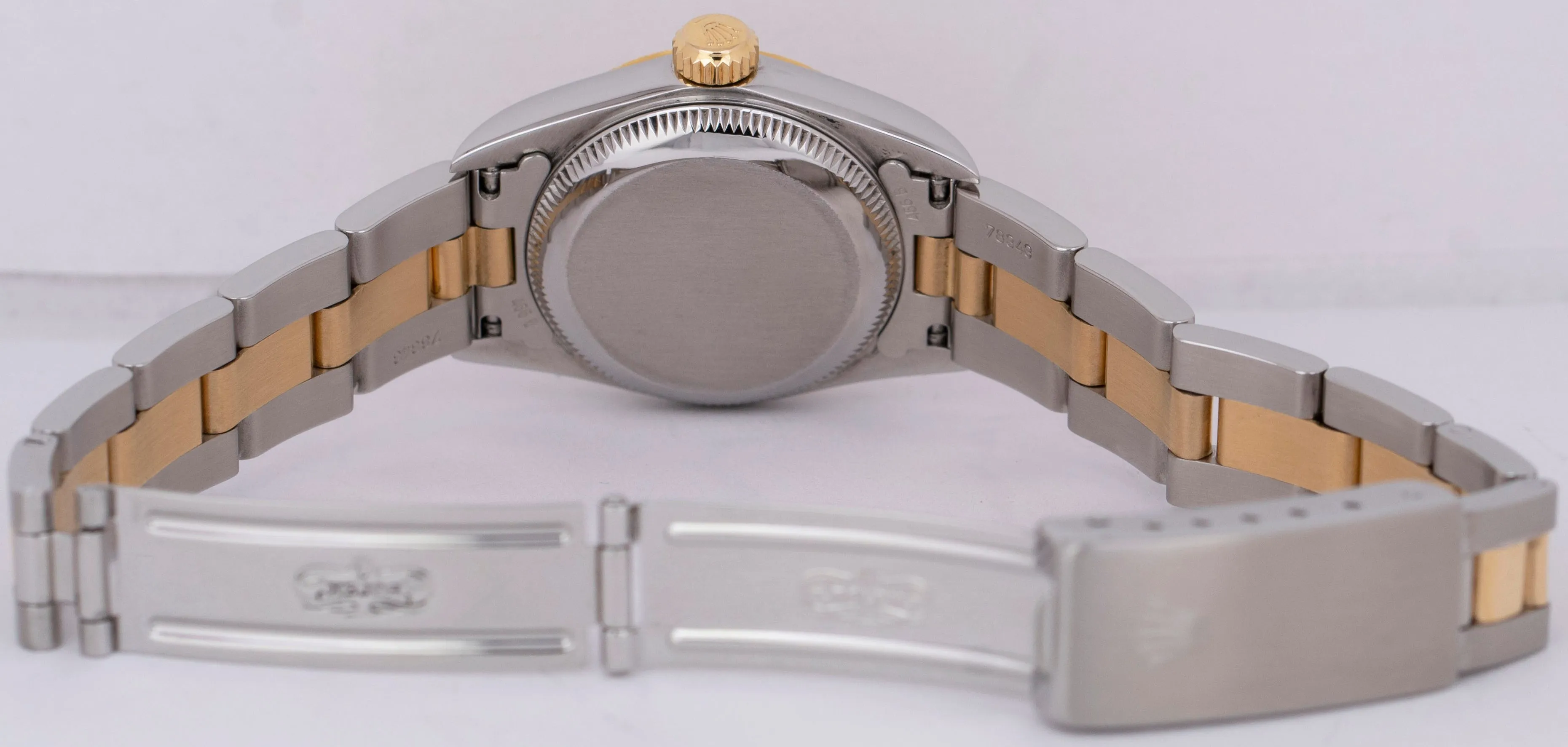 Rolex Oyster Perpetual 24mm Two-Tone 18K Yellow Gold Champagne Gold Watch 67243