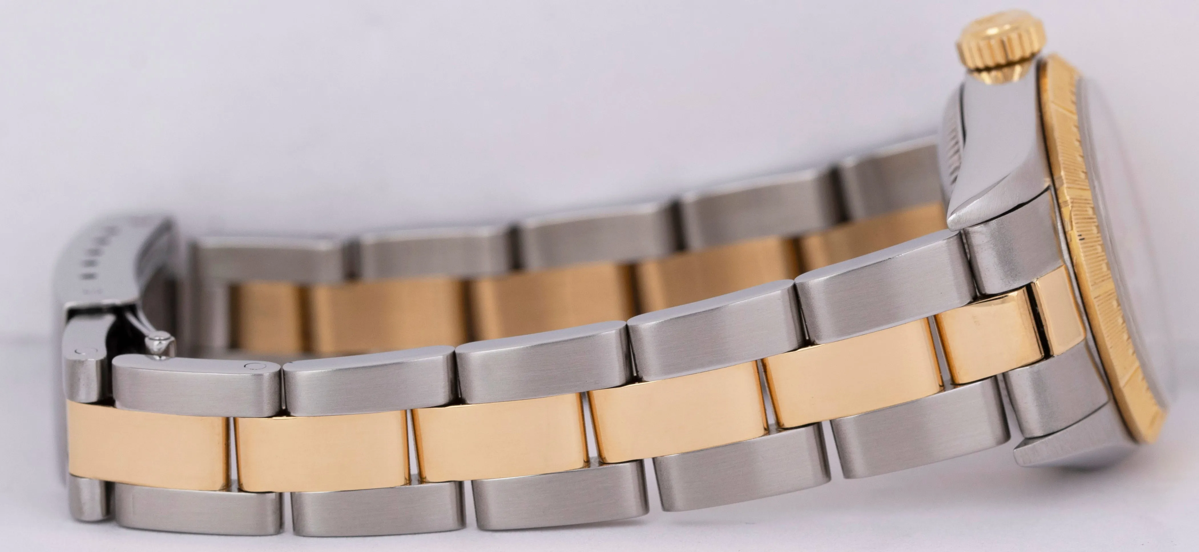 Rolex Oyster Perpetual 24mm Two-Tone 18K Yellow Gold Champagne Gold Watch 67243