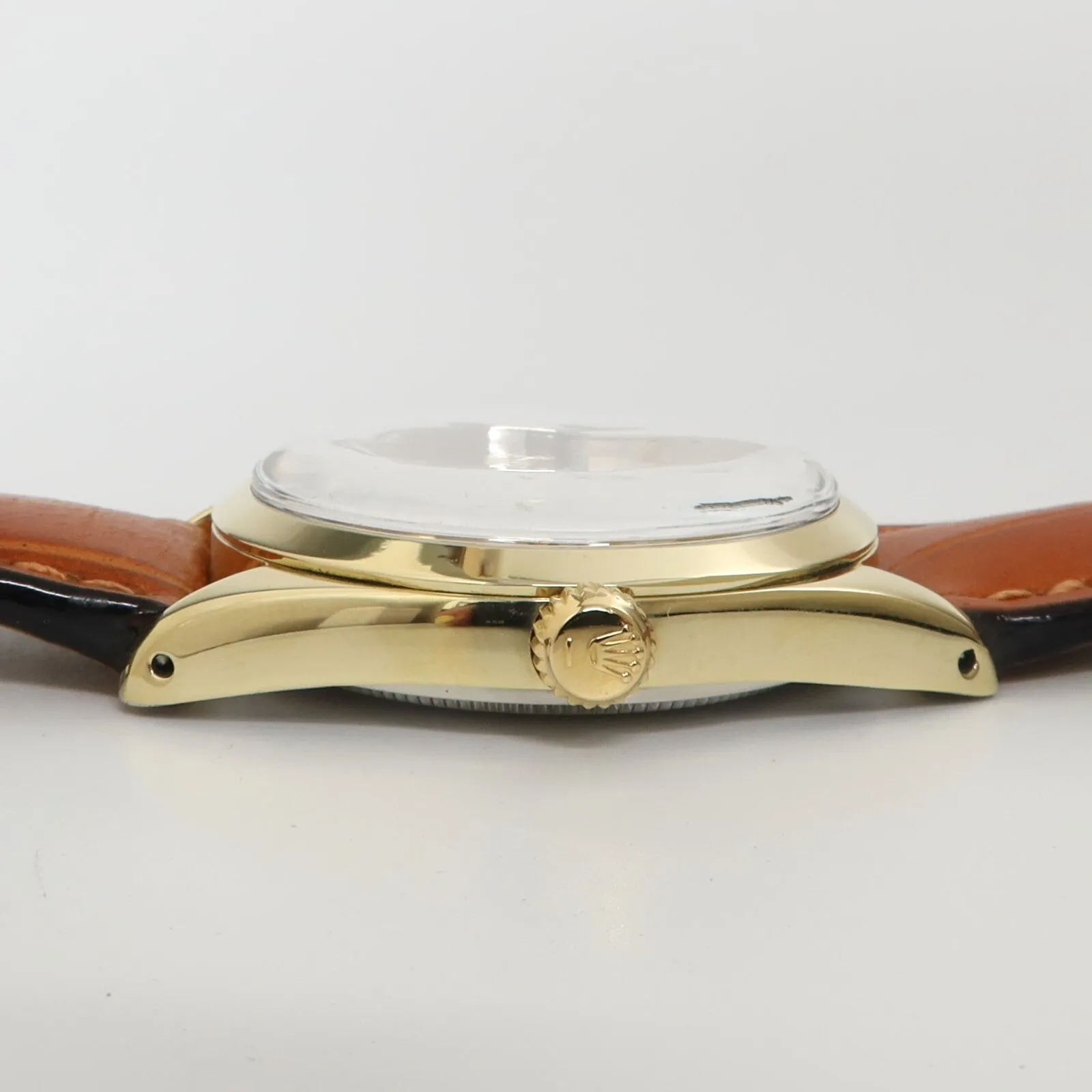 Rolex Oyster Perpetual 34MM Gold Shell Automatic Champagne Dial 1024
