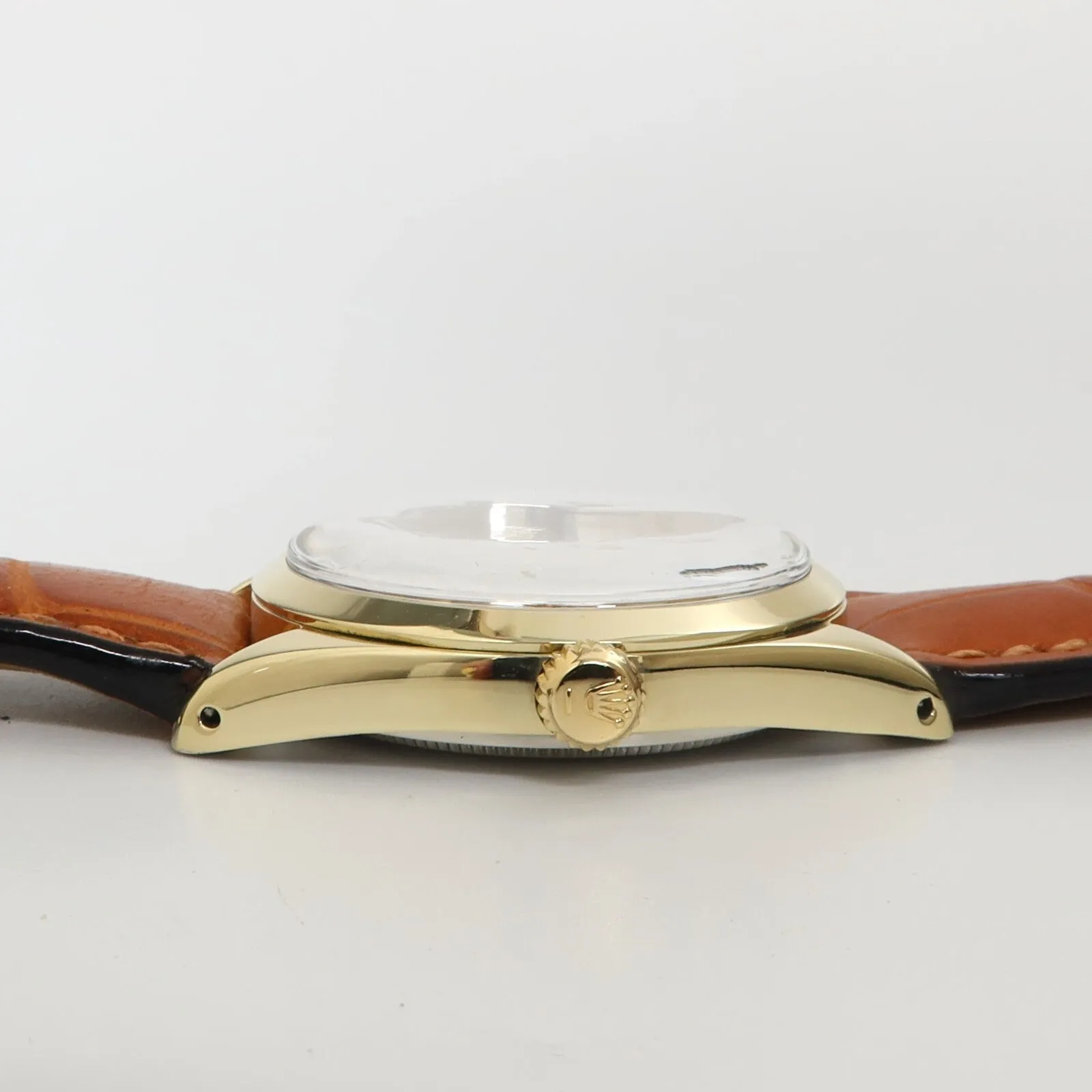 Rolex Oyster Perpetual 34MM Gold Shell Automatic Champagne Dial 1024