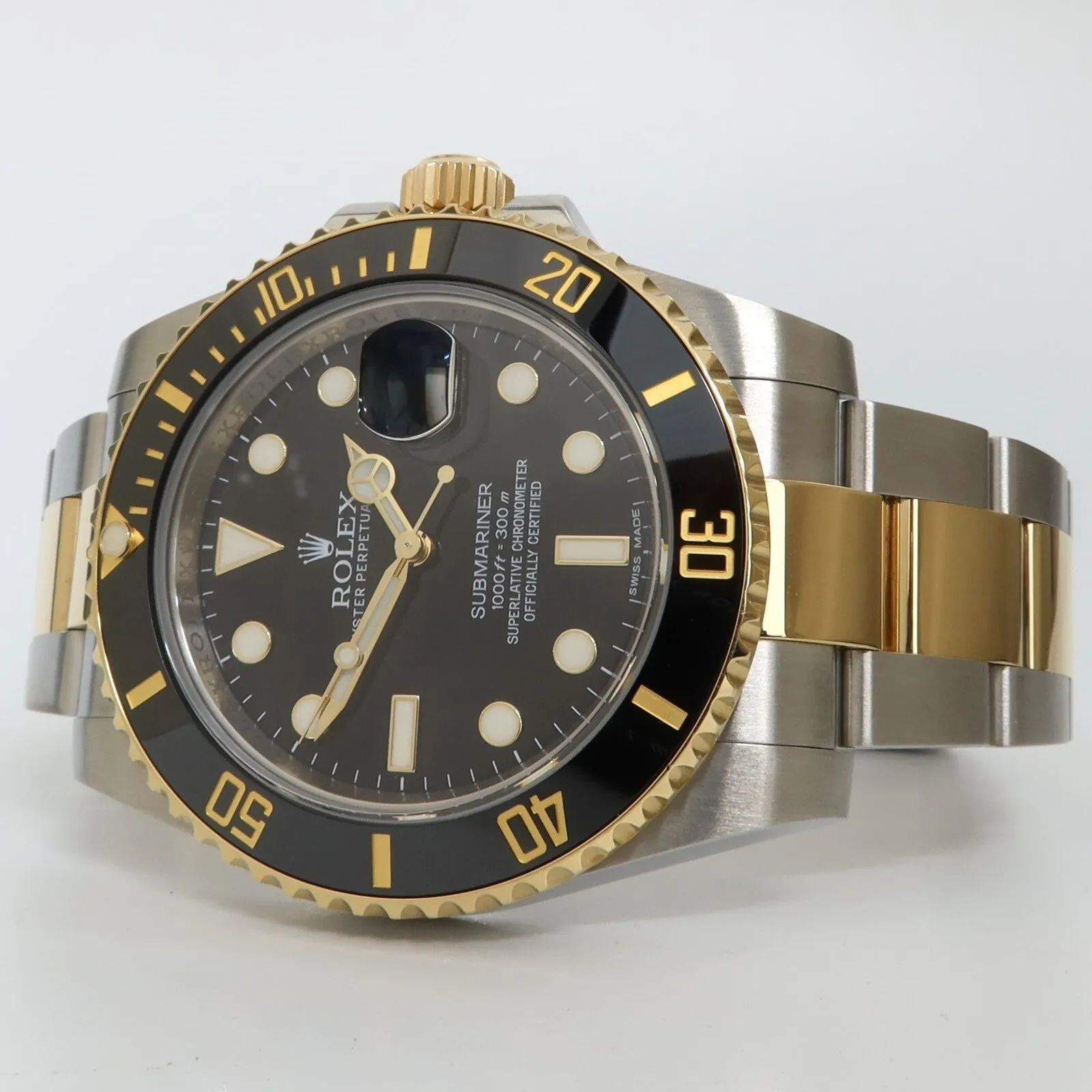 Rolex Submariner Date Black Dial 18k Yellow Gold & Stainless Steel 40MM 116613LN