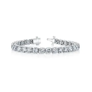 Round Cut White Gold 3.73ct Diamond Tennis Bracelet