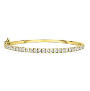 Sabel Collection Yellow Gold Halfway Diamond Bangle