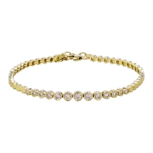 SADIE GRADUATED BEZEL DIAMOND BRACELET