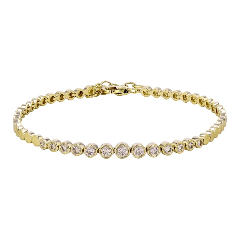 SADIE GRADUATED BEZEL DIAMOND BRACELET