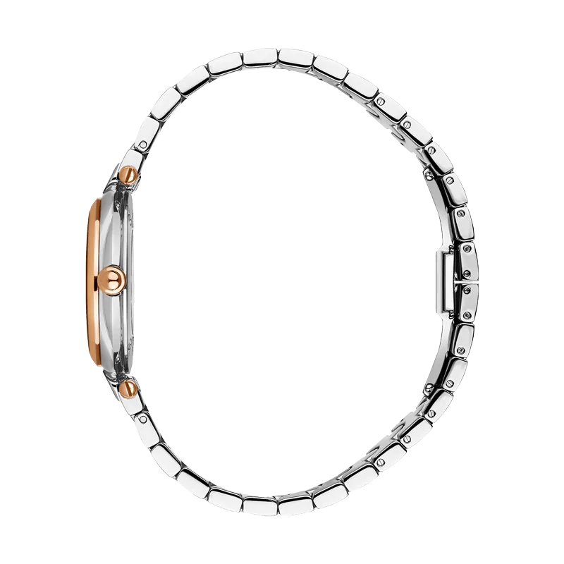 Saint Honore City Of Lights Women's Black MOP Dial Silver Rose Gold Watch