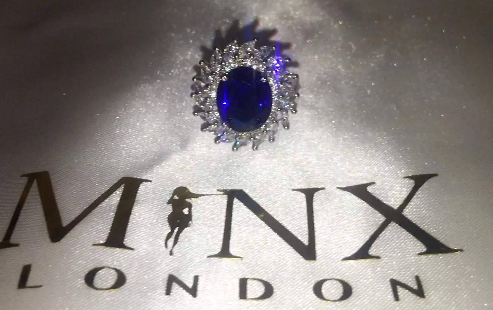 Sapphire Blue Diamond Ring | Blue Diamond Engagement Ring | Sapphire Blue Ring | Blue Wedding Ring | Blue Diamond Ring with halo | Halo Ring