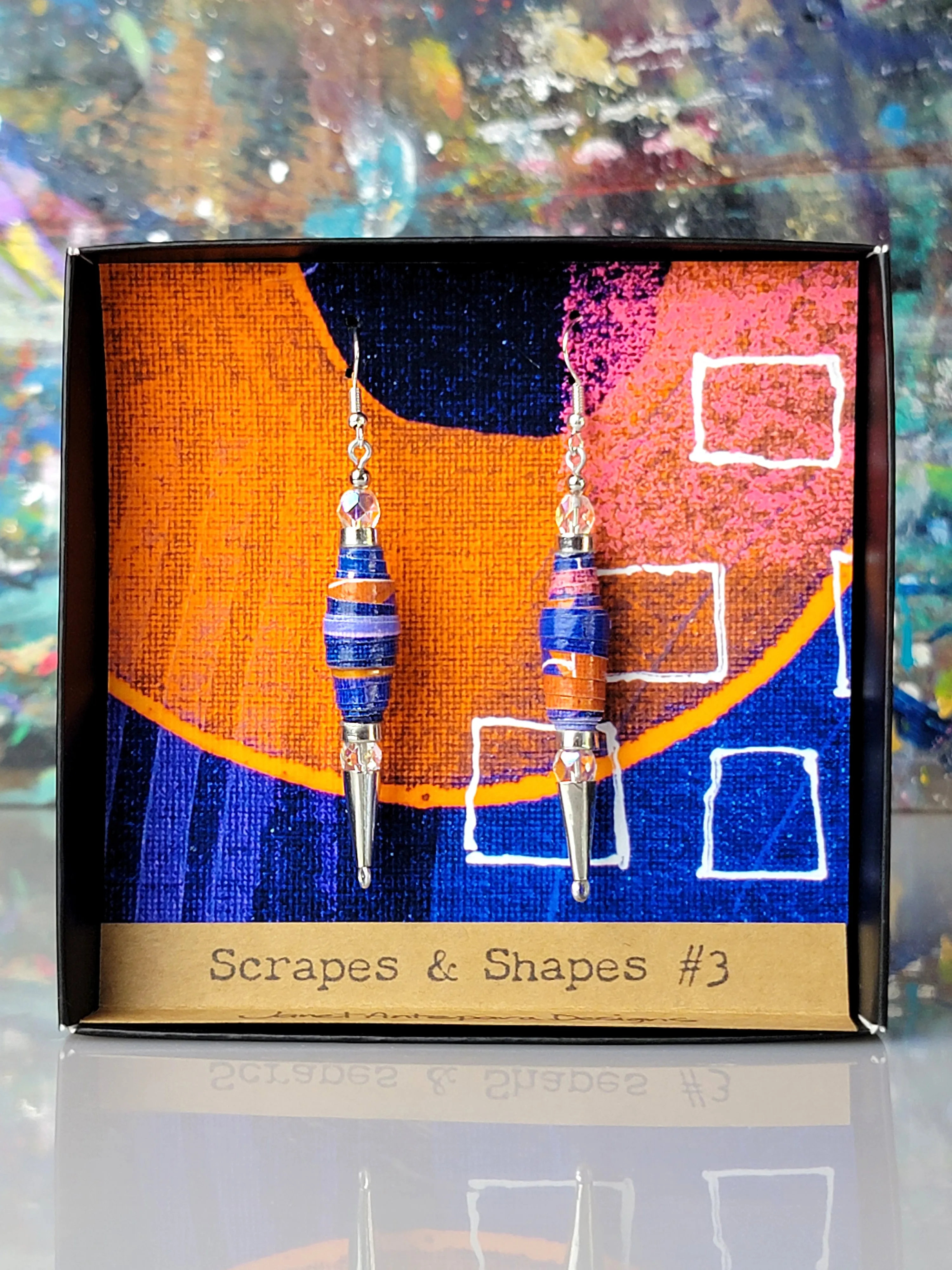 Scrapes & Shapes #3 Art Earrings