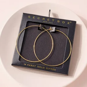 Secret Box Gold Dip Hoop Earrings