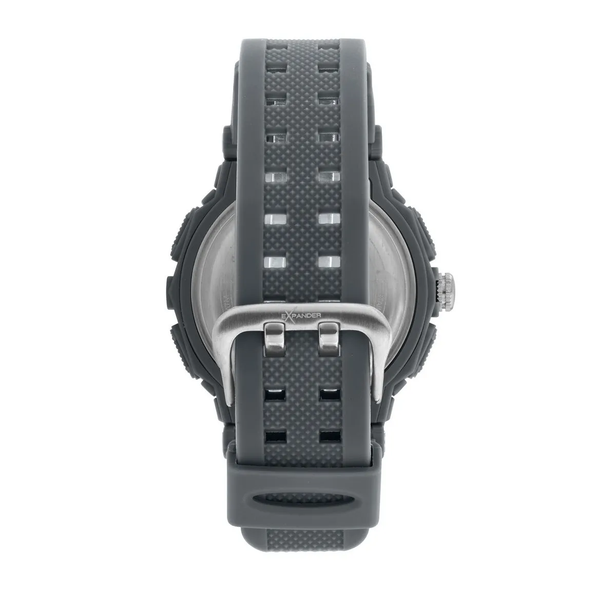 sector expander ex-09 50mm digital silver dial grey strap