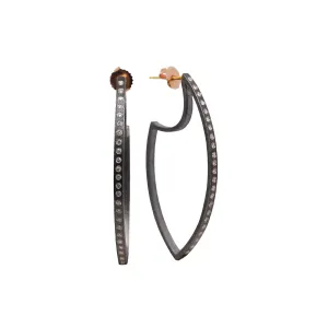 Silver Large Marquis Celine Hoop