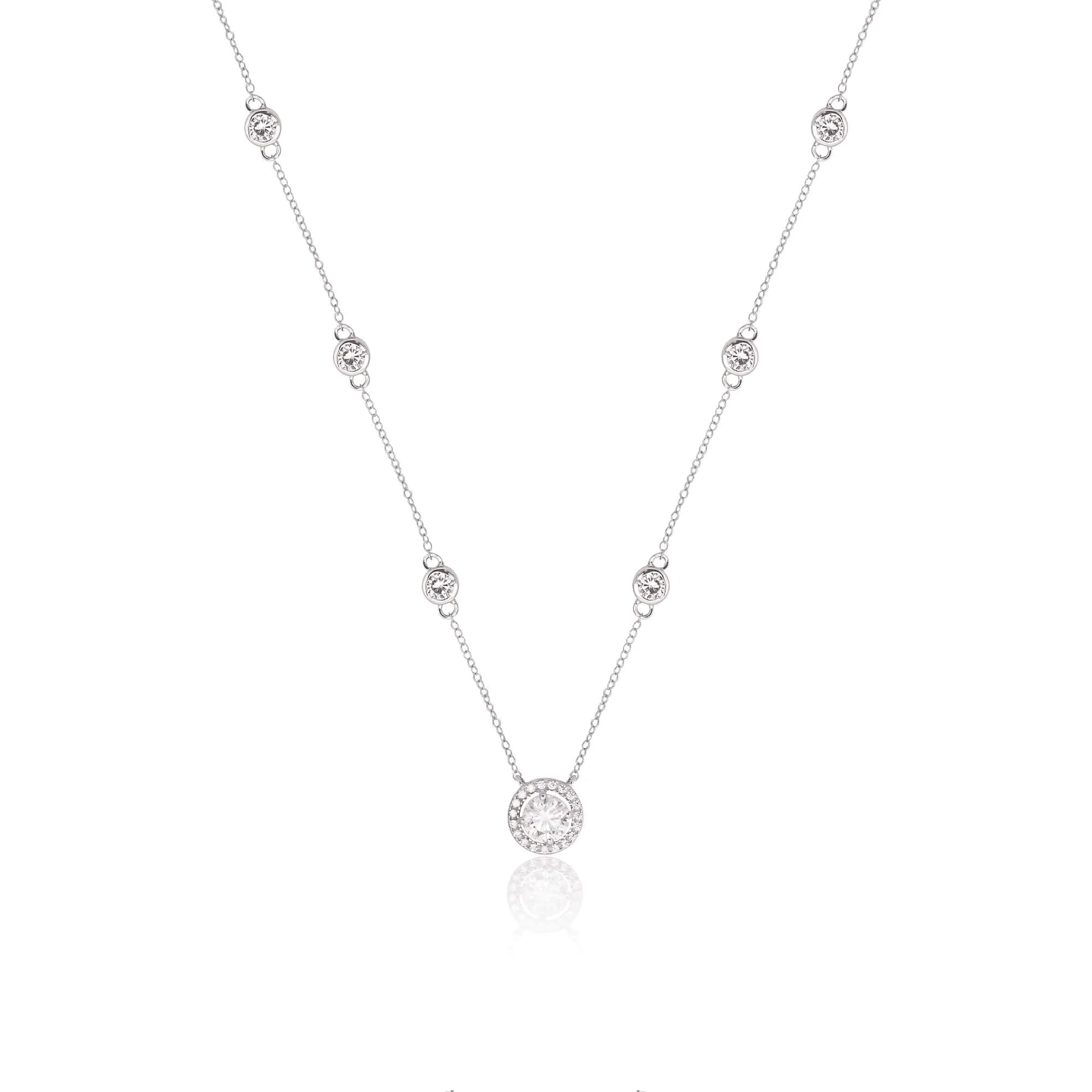 Silver Queens Charm Necklace