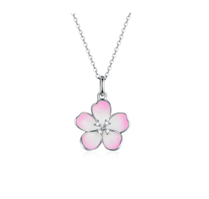 Silver Rose Necklace