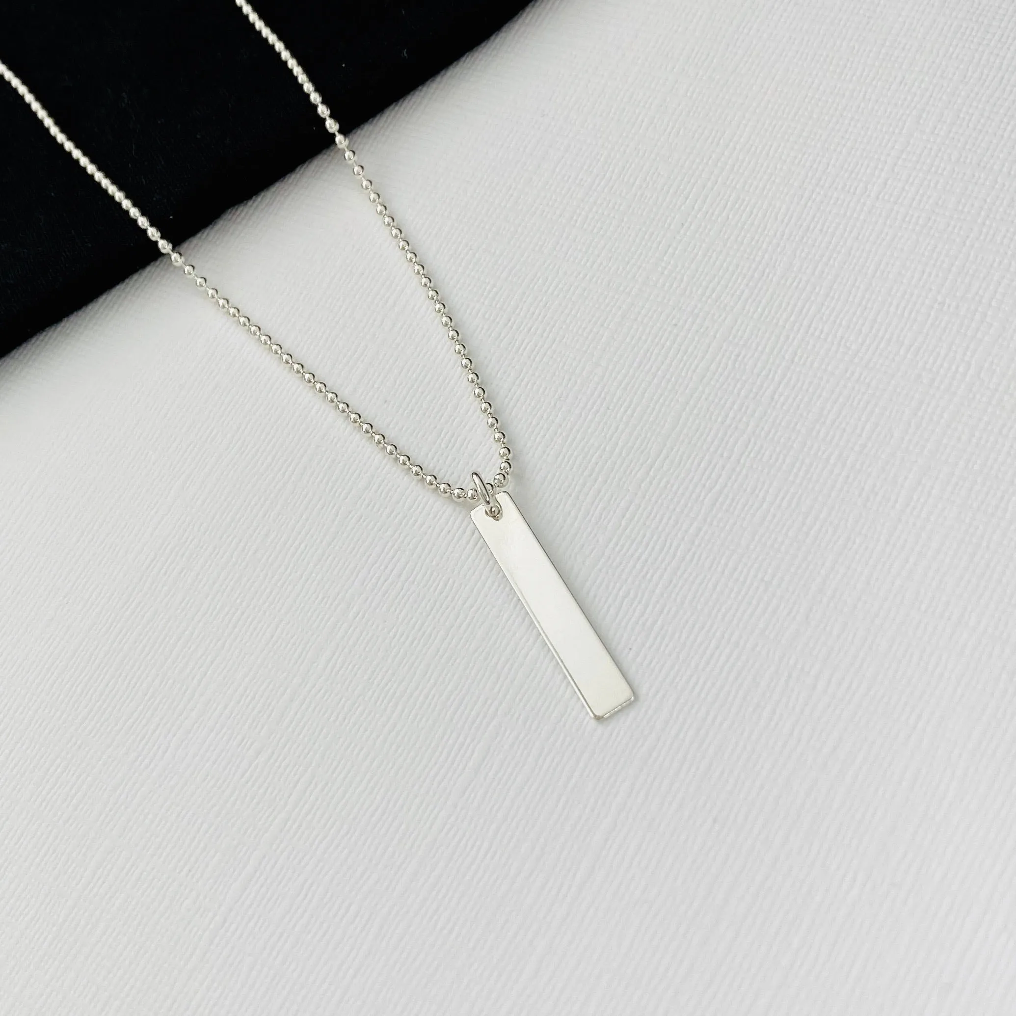 Silver Vertical Bar Necklace