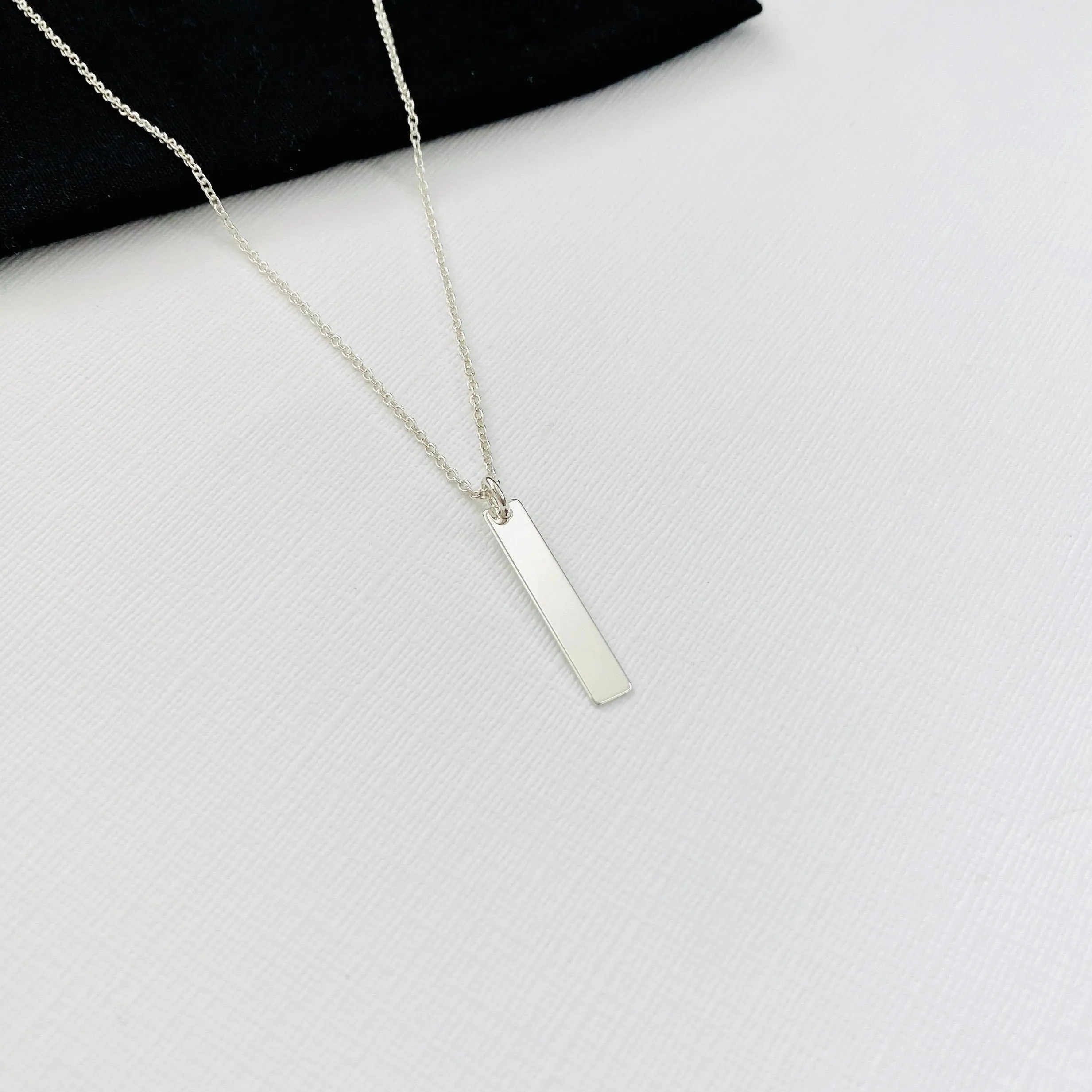 Silver Vertical Bar Necklace