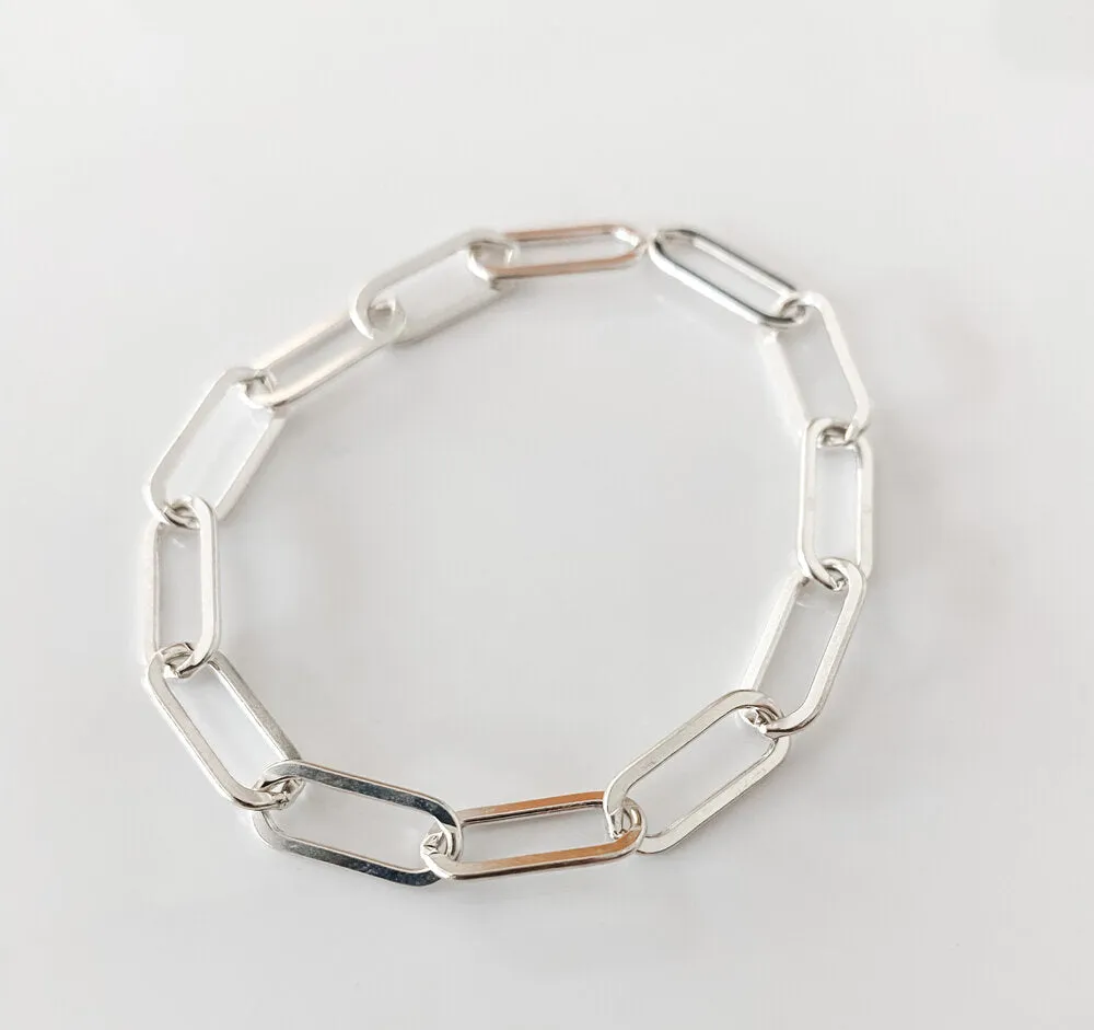 SILVER ZOE THICK BRACELET