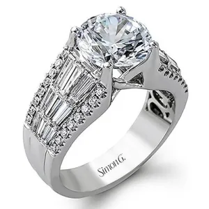 Simon G. 18k White Gold Diamond Engagement Ring