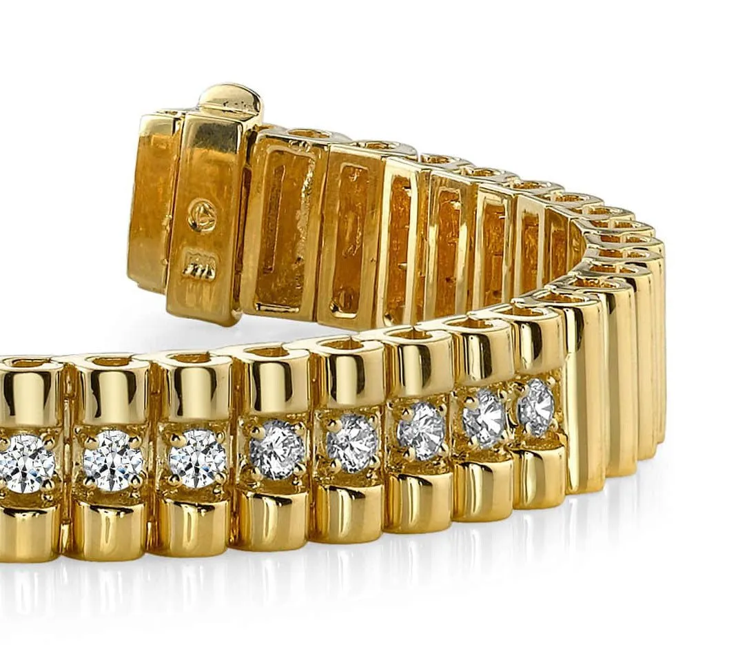 Single Center Strand Diamond Bracelet with 0.99 ct.(finished) 2.5mm