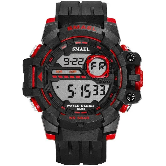 SMAEL Luxury Brand Mens Sports Watches Digital LED Military Watch Men Fashion Casual Electronics Wristwatches Hot Clock Male