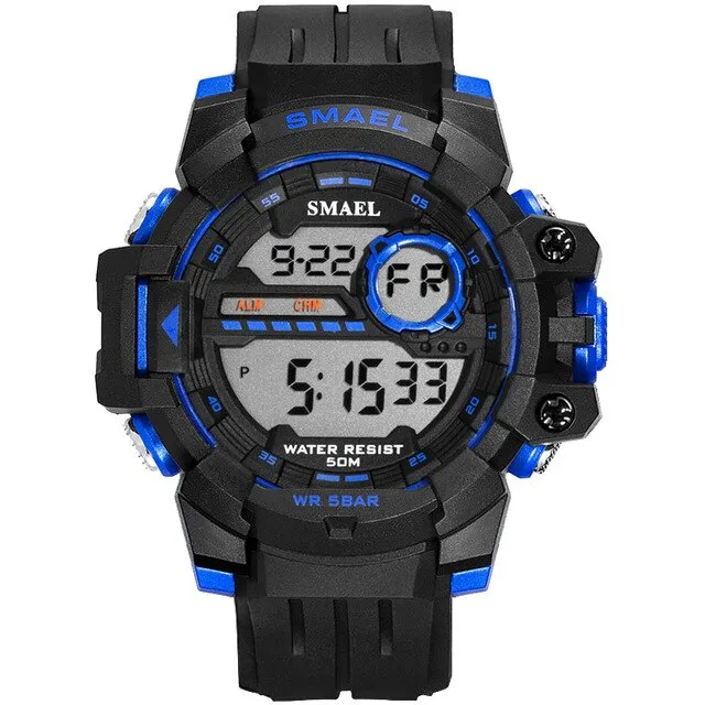 SMAEL Luxury Brand Mens Sports Watches Digital LED Military Watch Men Fashion Casual Electronics Wristwatches Hot Clock Male