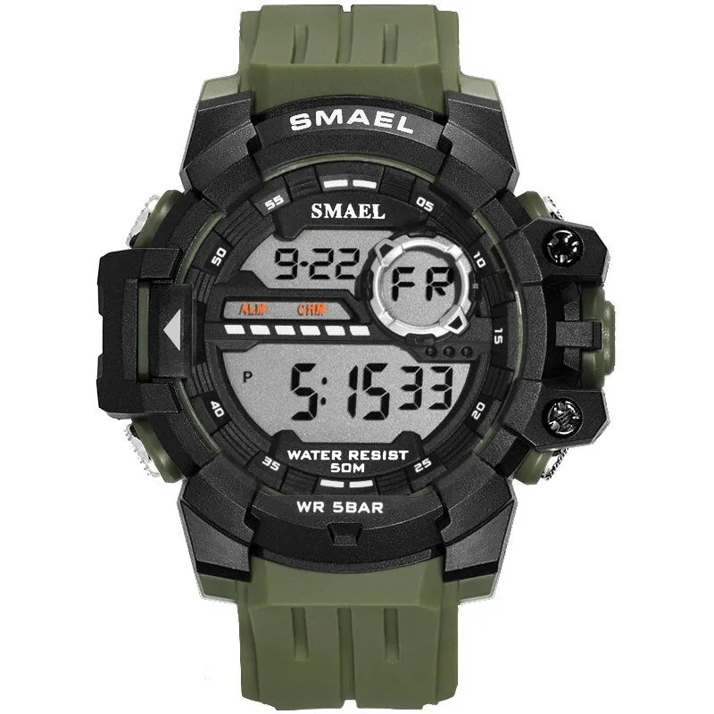 SMAEL Luxury Brand Mens Sports Watches Digital LED Military Watch Men Fashion Casual Electronics Wristwatches Hot Clock Male