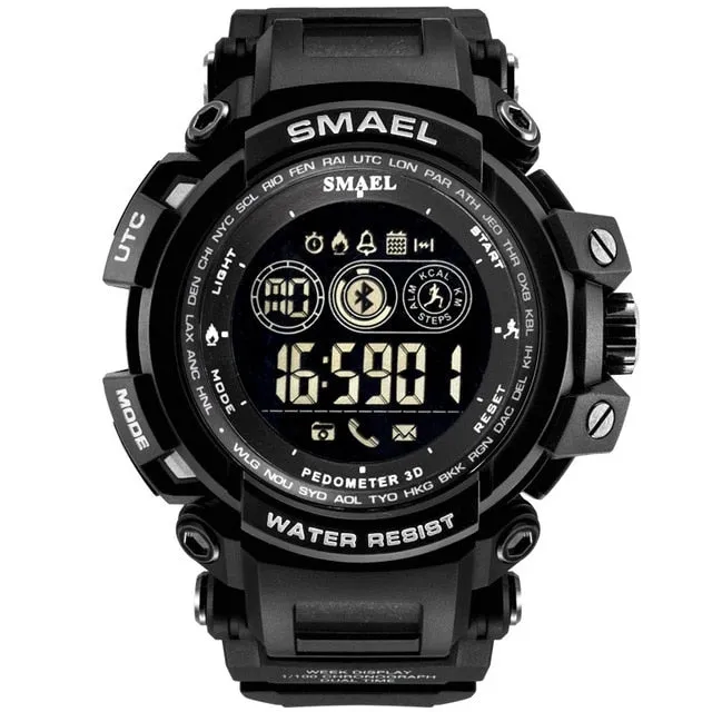 SMAEL Men Electronic Watch Outdoor Sport Waterproof Digital Stop  Watches Chronograph Week Display Auto Date Alarm Male Clock