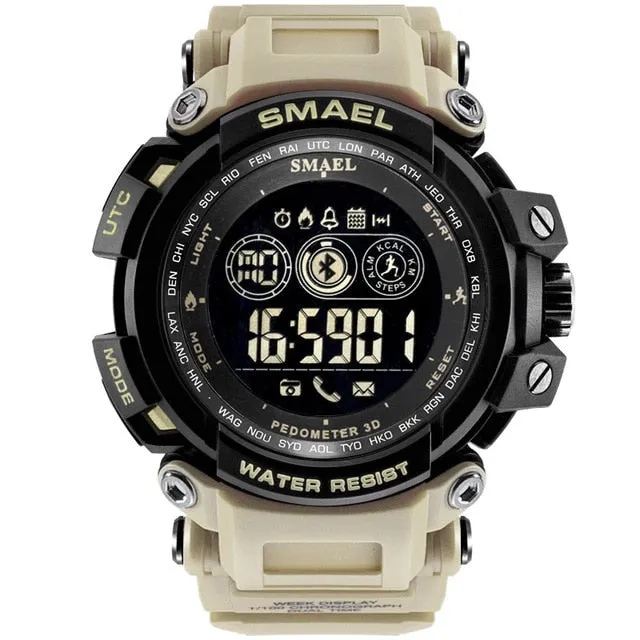 SMAEL Men Electronic Watch Outdoor Sport Waterproof Digital Stop  Watches Chronograph Week Display Auto Date Alarm Male Clock