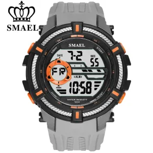 SMAEL Men Sport Digital Wristwatch Day Date Waterproof Army Wrist Watch For Male Clock Fashion Casual Electronic LED Watches