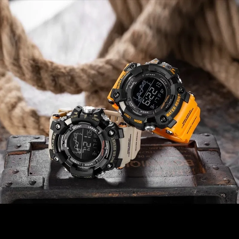 SMAEL Mens Watch Military Waterproof Sport WristWatch Digital Stopwatches For Men 1802 Military Electronic Watches Male Clock