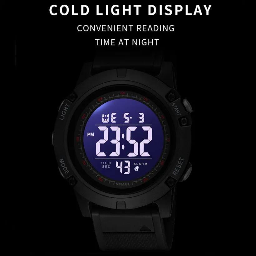 SMAEL Outdoor Sport Watches Waterproof Digital Watch For Men Fashion Led Light Stopwatch Multifunction Wrist Watch Men&#39;s Clock