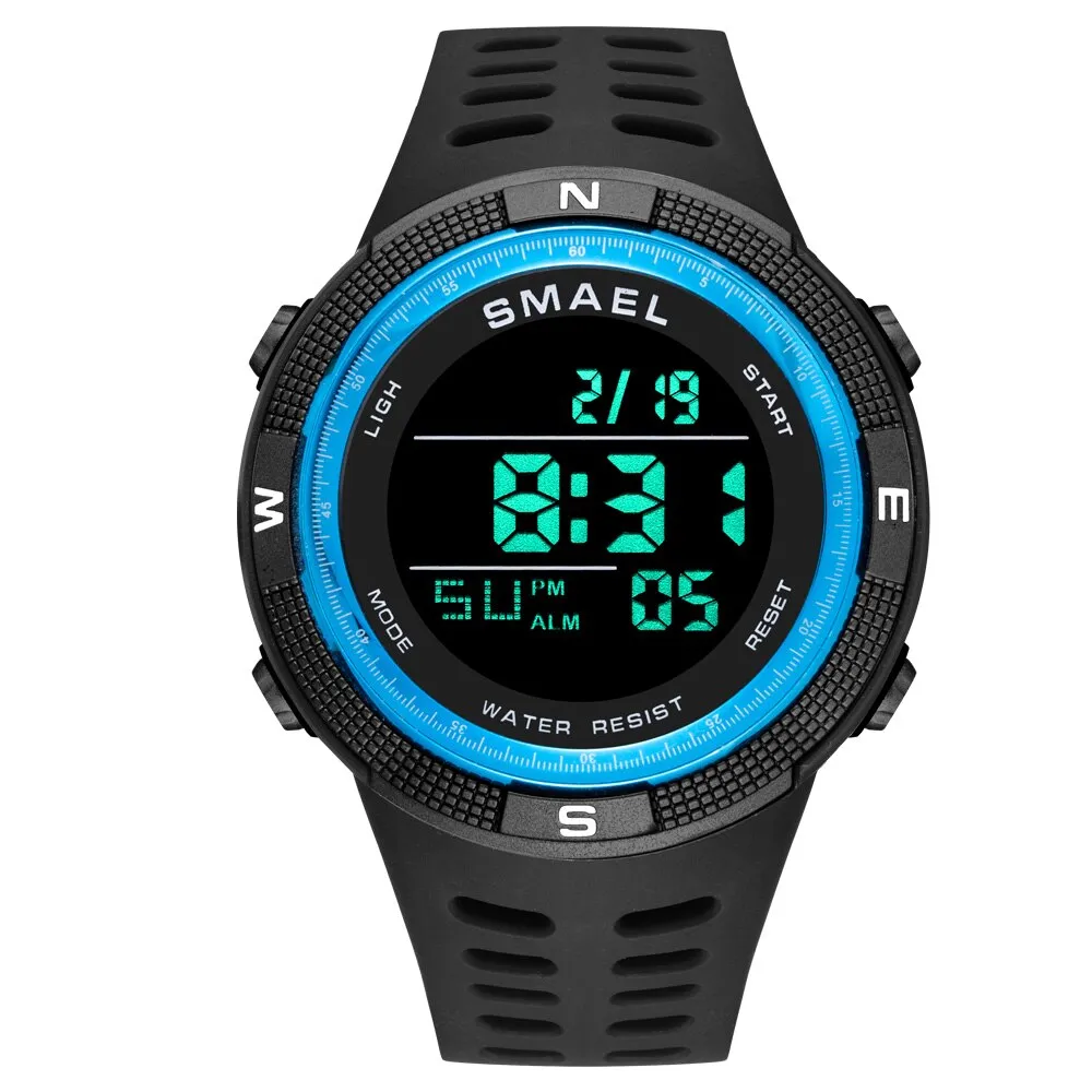 SMAEL Watch Men Outdoor Sport Chrono Digital Wristwatch Timer Waterproof Military Army Mens Watches LED Display Electronic Clock