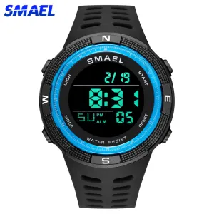 SMAEL Watch Men Outdoor Sport Chrono Digital Wristwatch Timer Waterproof Military Army Mens Watches LED Display Electronic Clock