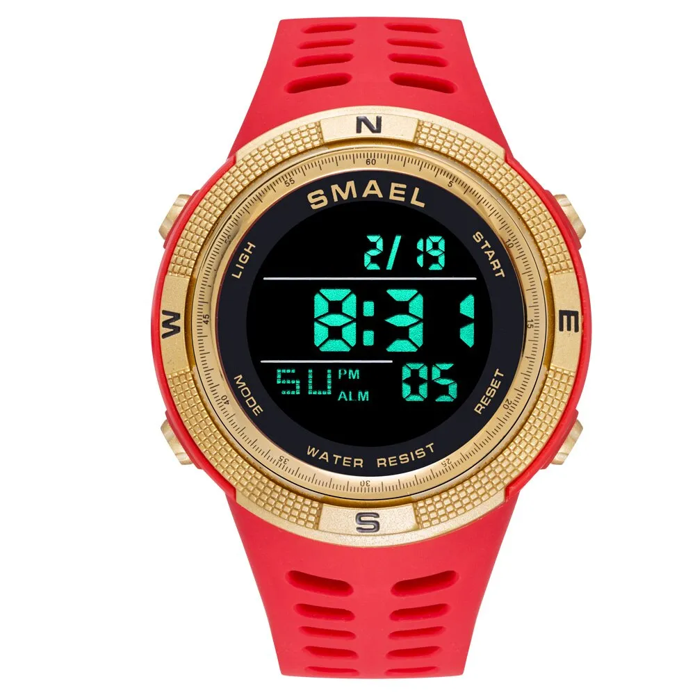 SMAEL Watch Men Outdoor Sport Chrono Digital Wristwatch Timer Waterproof Military Army Mens Watches LED Display Electronic Clock