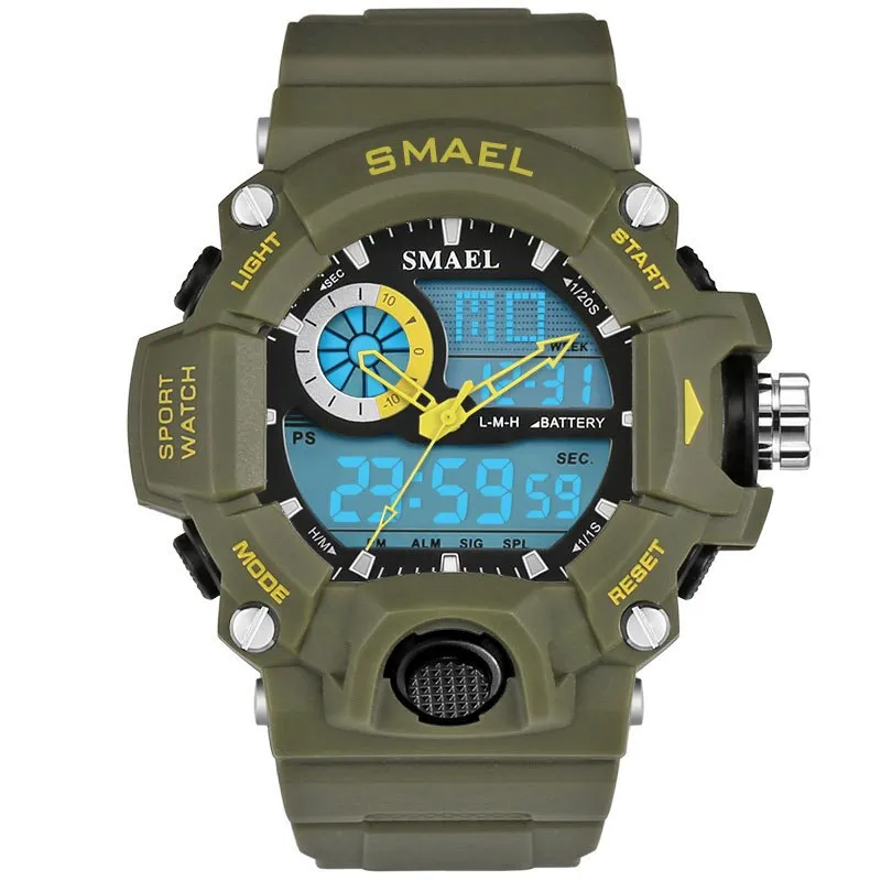 SMAEL Watches Men Military Army Watch Led Digital Mens Sports Wristwatch Male Gift Analog Shock Watch Relogio Masculino Reloj