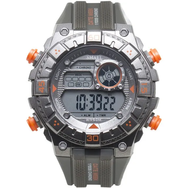 SMAEL White Watch Sport Watches for Men Waterproof Multifunction Wristwatches  Mens Army Military Digital Outdoor Sports Watch