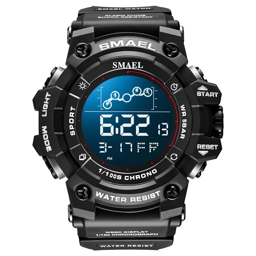 SMAELStopwatch Countdown Men Sport Electronic Watches Fashion Waterproof LED Digital Watch Man Military WristWatches For Male