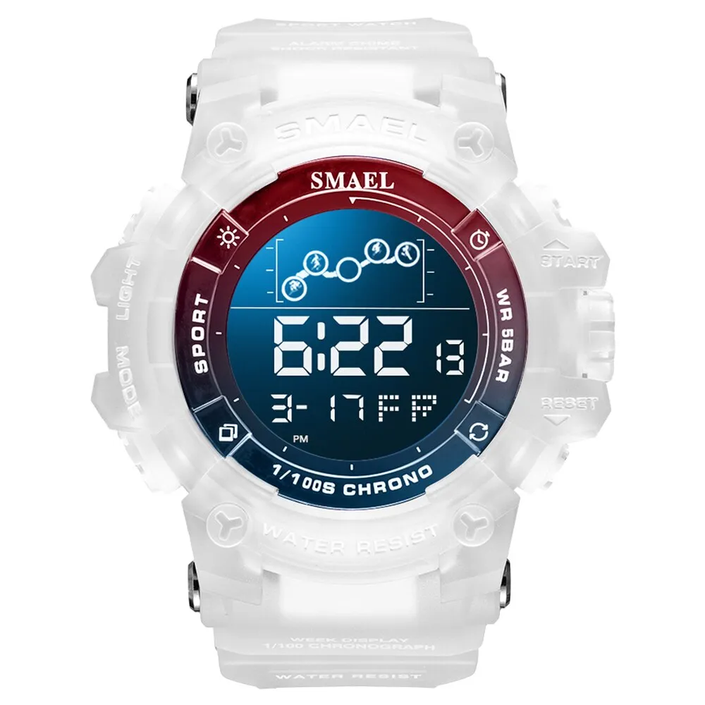 SMAELStopwatch Countdown Men Sport Electronic Watches Fashion Waterproof LED Digital Watch Man Military WristWatches For Male