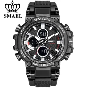 SMEAL Men Watch Digital Waterproof Clock Army Military Watches LED Men&#39;s WristWatch 1803 Sport Watch For Men Relogio Masculino