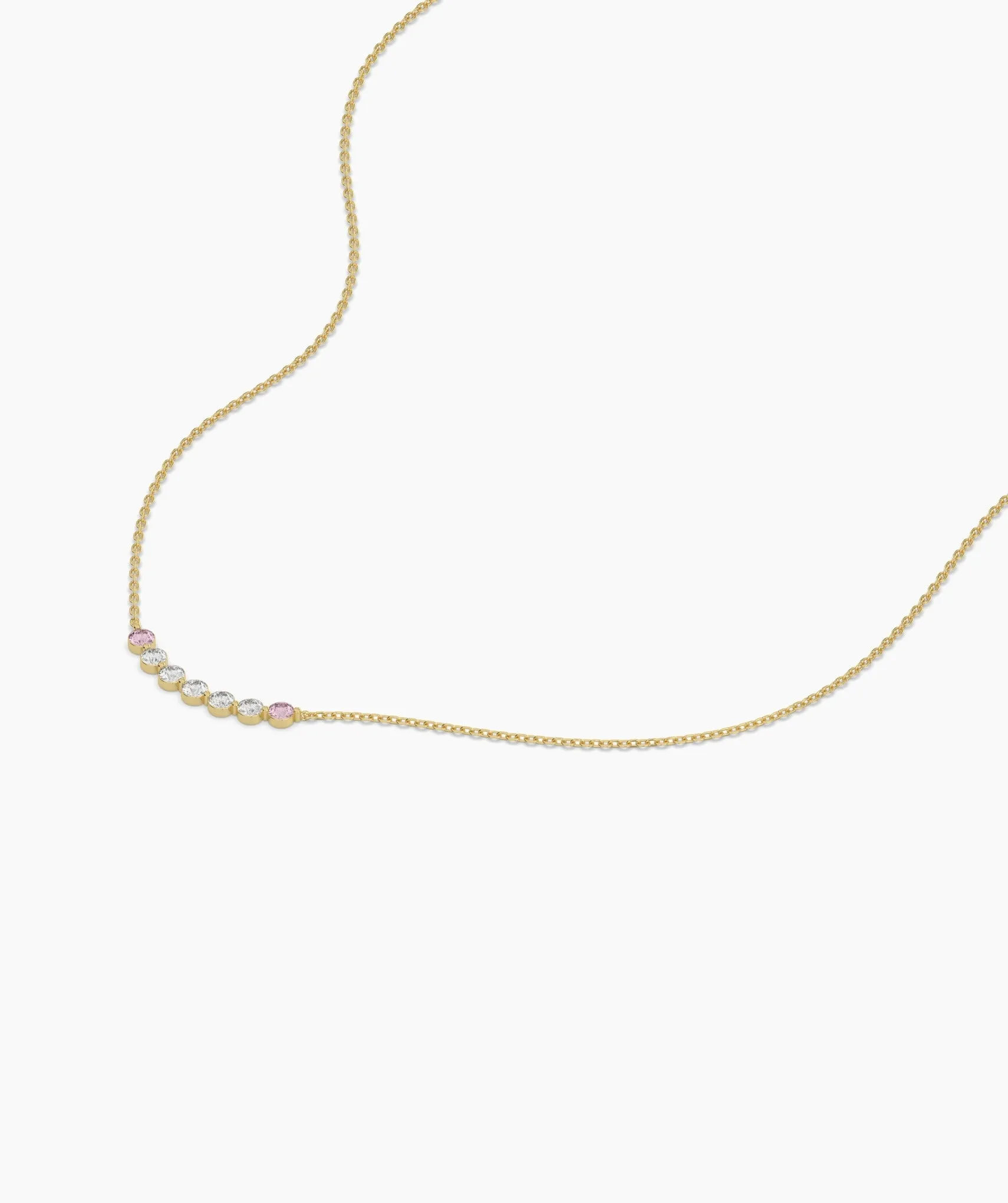 Soft Glow Curved Bar Necklace