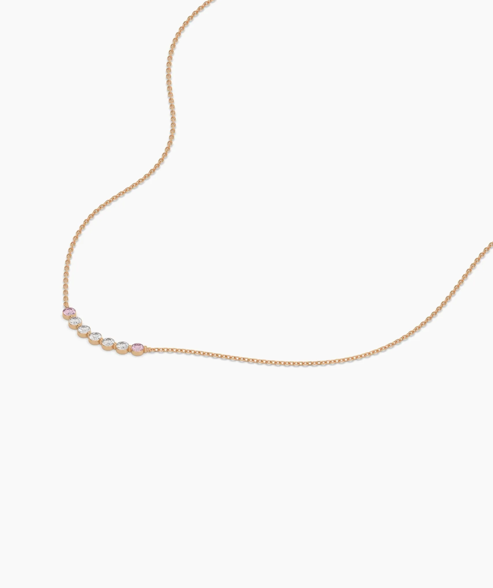 Soft Glow Curved Bar Necklace
