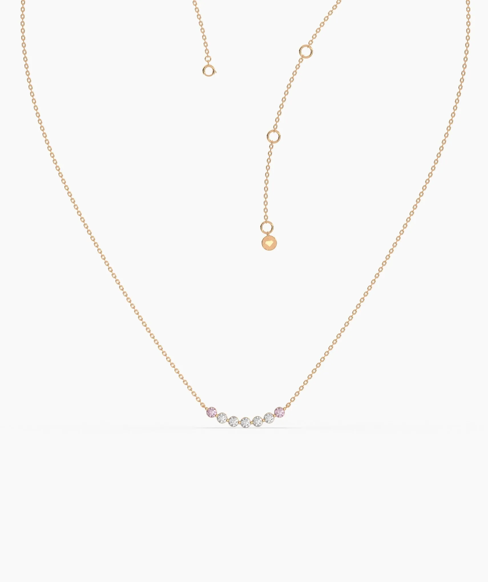 Soft Glow Curved Bar Necklace